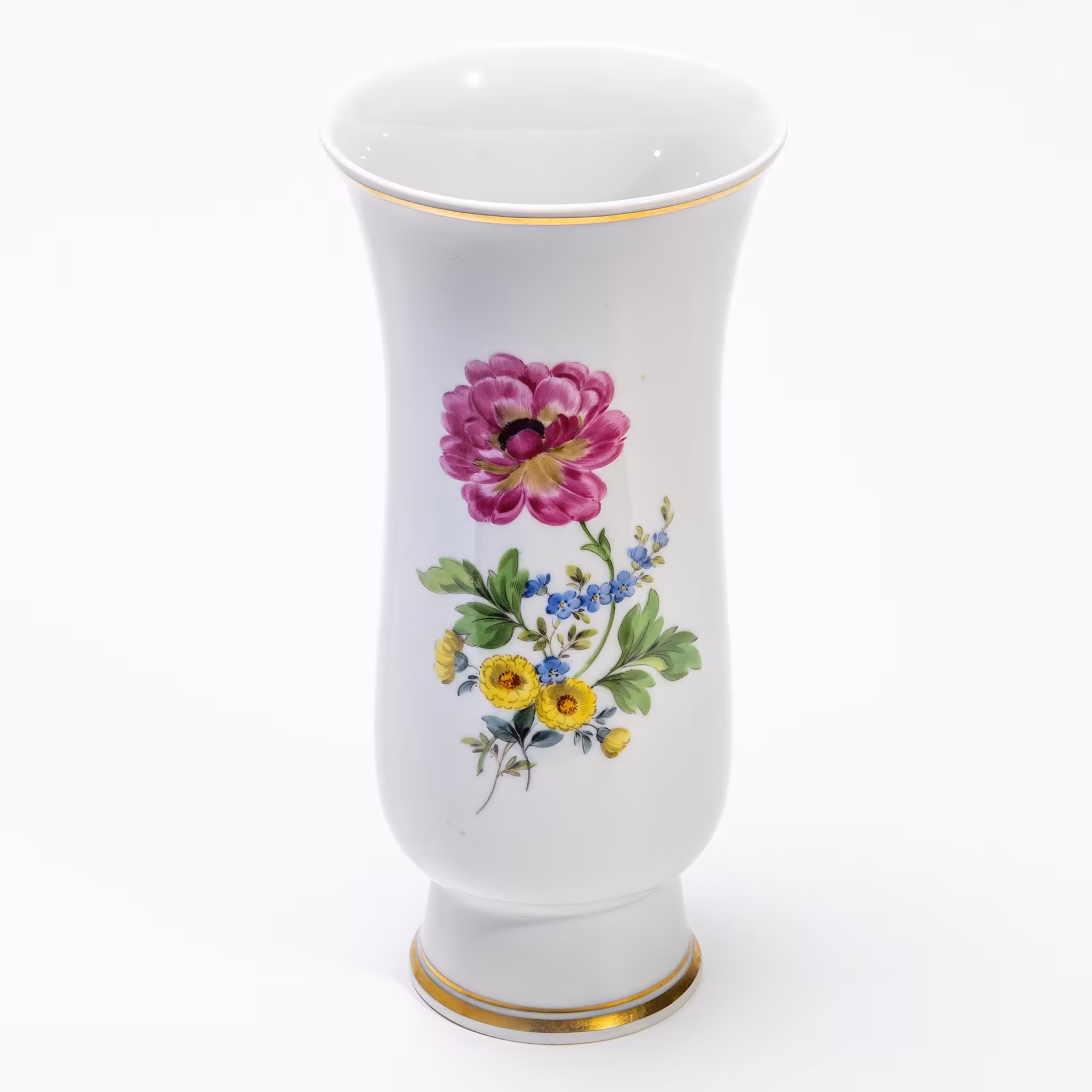 Ваза "Цветочный букет", фарфор, роспись, золочение, Meissen porcelain manufactory (Мейсен), Германия, 1950-1980 гг.