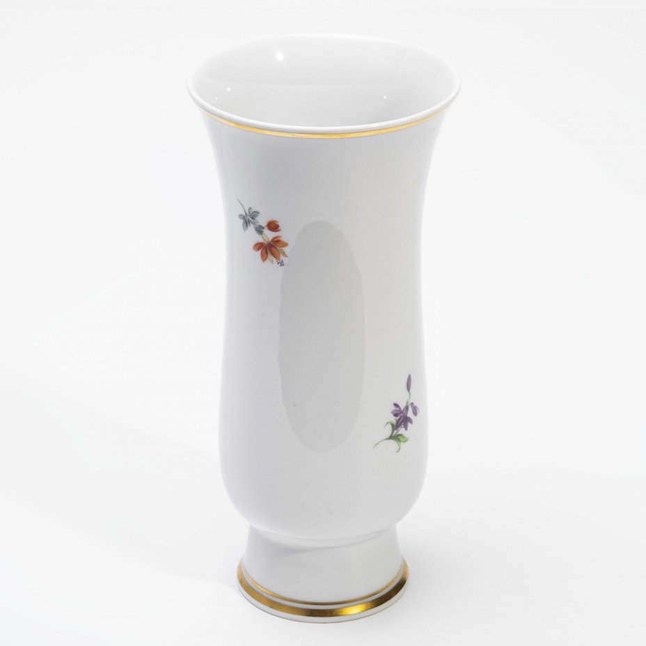 Ваза "Цветочный букет", фарфор, роспись, золочение, Meissen porcelain manufactory (Мейсен), Германия, 1950-1980 гг.