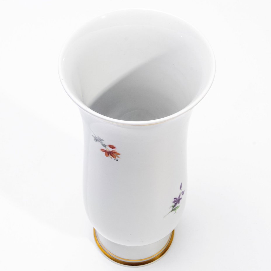 Ваза "Цветочный букет", фарфор, роспись, золочение, Meissen porcelain manufactory (Мейсен), Германия, 1950-1980 гг.
