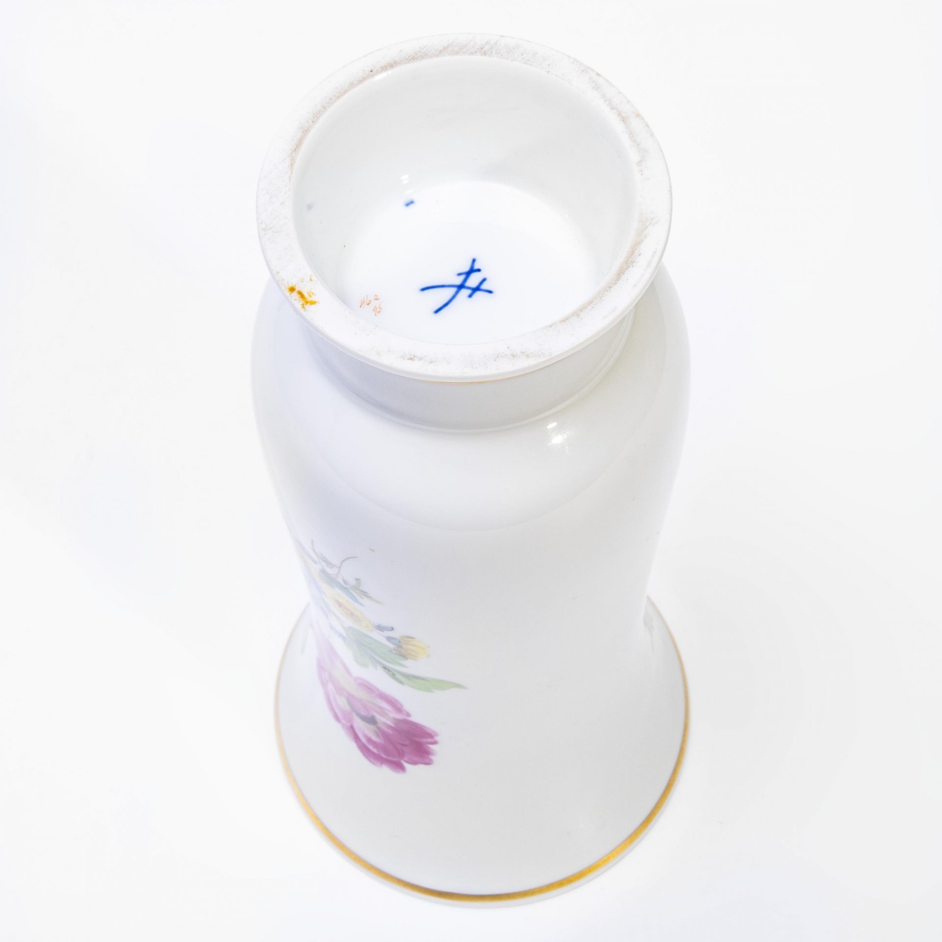 Ваза "Цветочный букет", фарфор, роспись, золочение, Meissen porcelain manufactory (Мейсен), Германия, 1950-1980 гг.