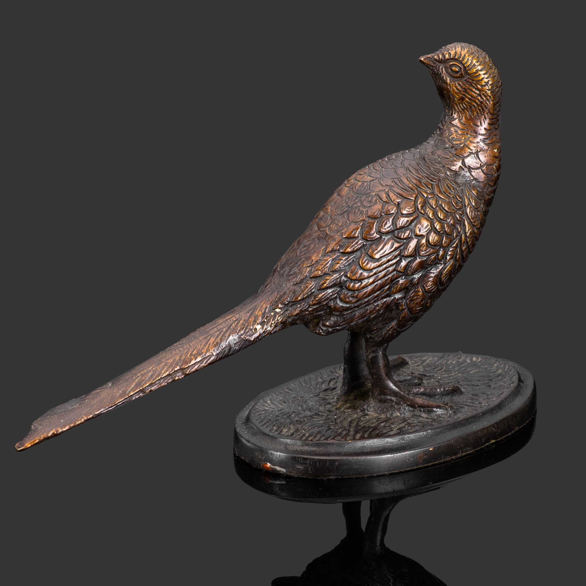 Скульптура "Фазан", шпиатр, Западная Европа, 1930-1970 гг.
