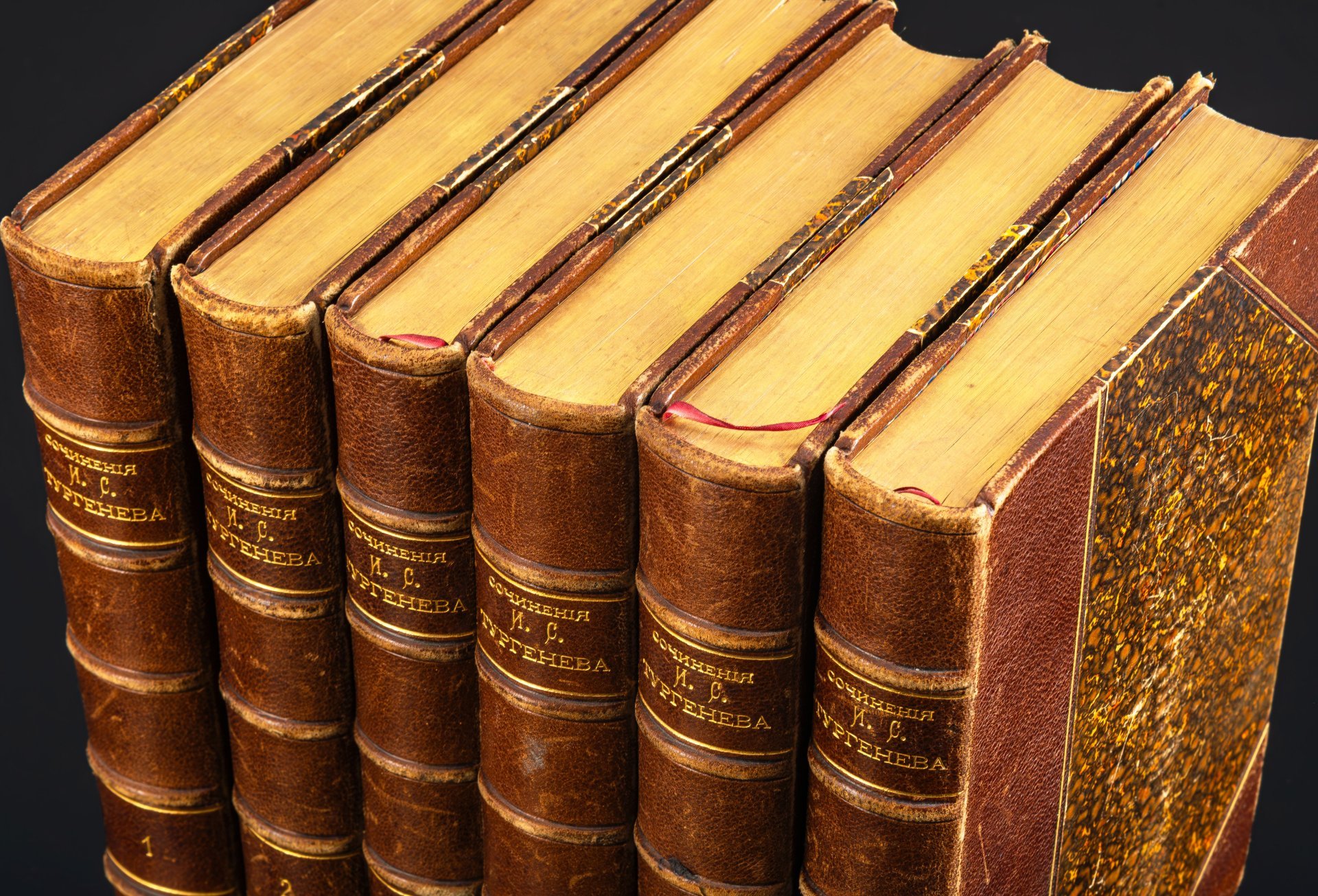 Тургенев И.С. "Полное собрание сочинений", издание 2-е, тома №1-6, типография И.И. Глазунова