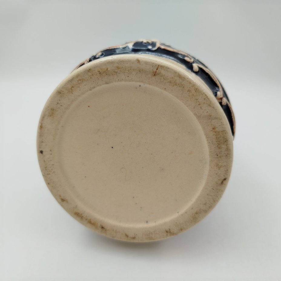 Кружка пивная с крышкой "Roman 1545", керамика, олово, серебрение, Германия, 1960-1990 гг.