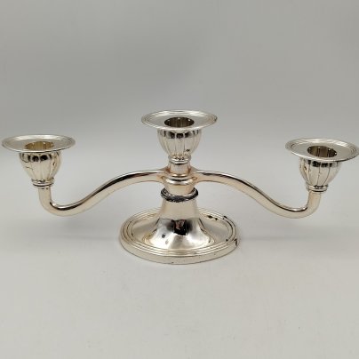 Подсвечник на три свечи, металл, серебрение, Западная Европа, 1950-1970 гг.