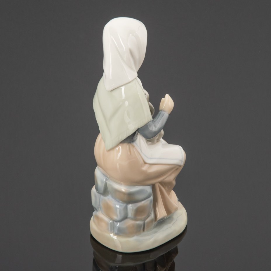Статуэтка "Девочка с зайцем на коленях", Lladro, фарфор, роспись, Zaphir, Испания, 1970-1980 гг., Zaphir
