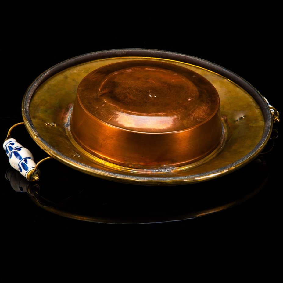 Таз для умывания с двумя керамическими ручками