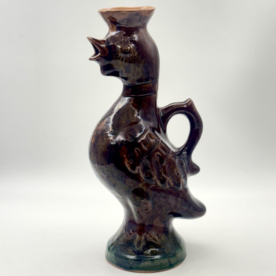 Кувшин "Утка", керамика, глазурь, Скопинская керамика, СССР, 1970-1980 гг.