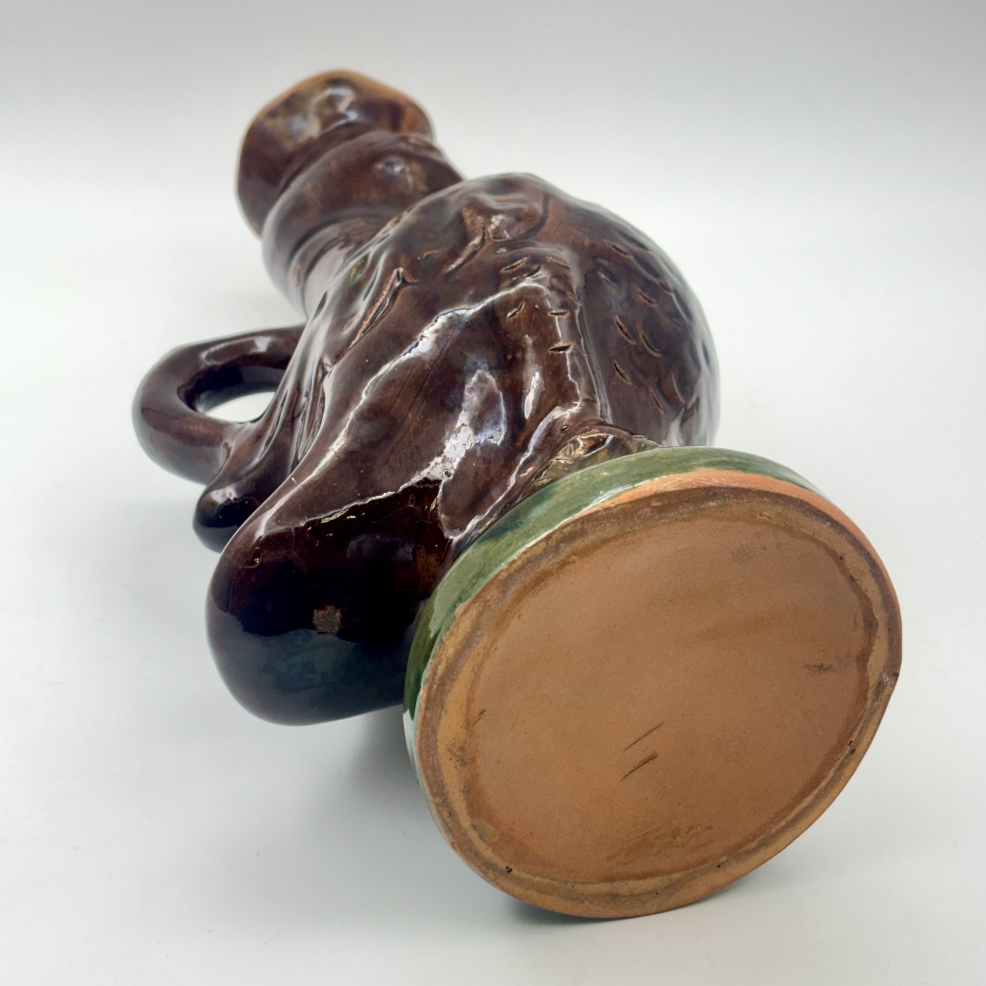 Кувшин "Утка", керамика, глазурь, Скопинская керамика, СССР, 1970-1980 гг.