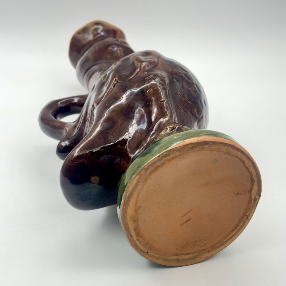 Кувшин "Утка", керамика, глазурь, Скопинская керамика, СССР, 1970-1980 гг.