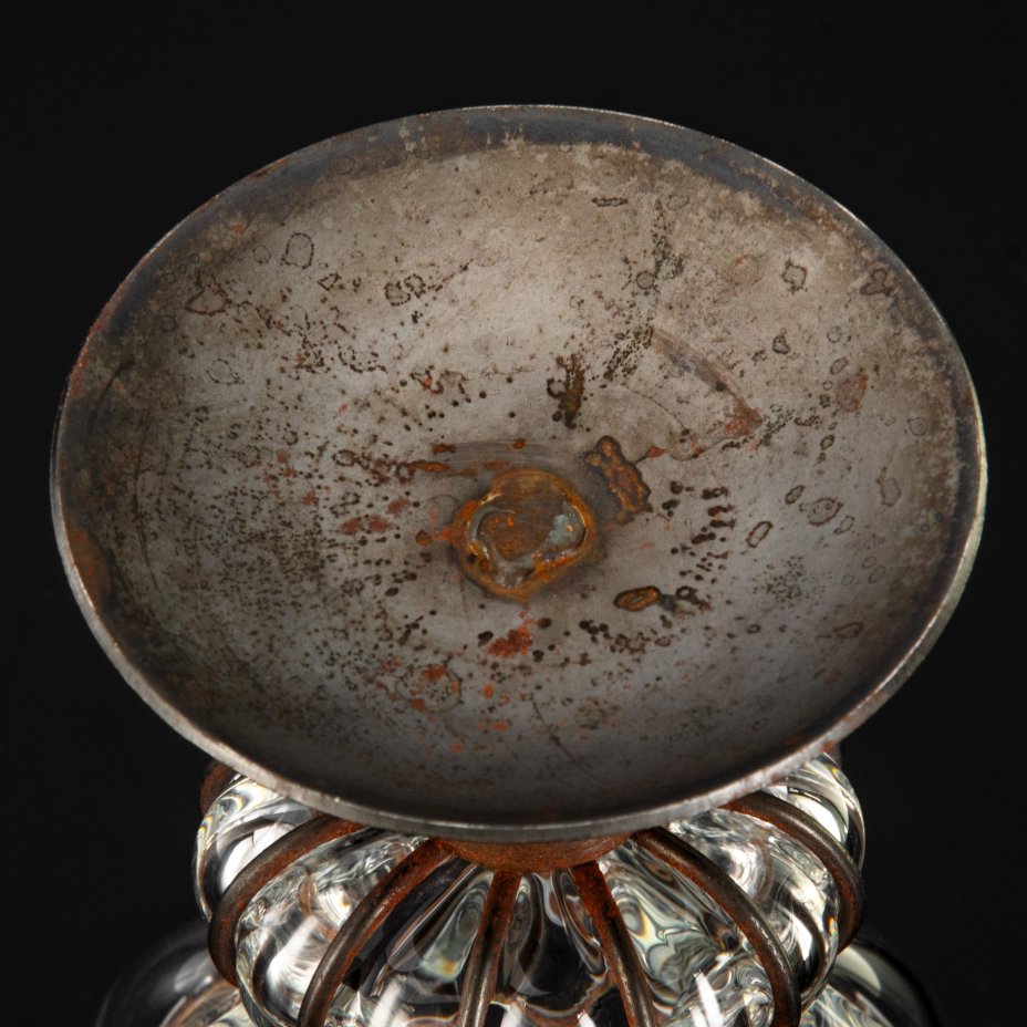Ваза-кубок с металлической оплеткой, стекло, металл, Западная Европа, 1910-1950 гг.