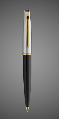 Шариковая ручка Aurora Style Black resin chrome GT, в подарочной коробке, Драгметаллы: позолота, позолота, смола, хром