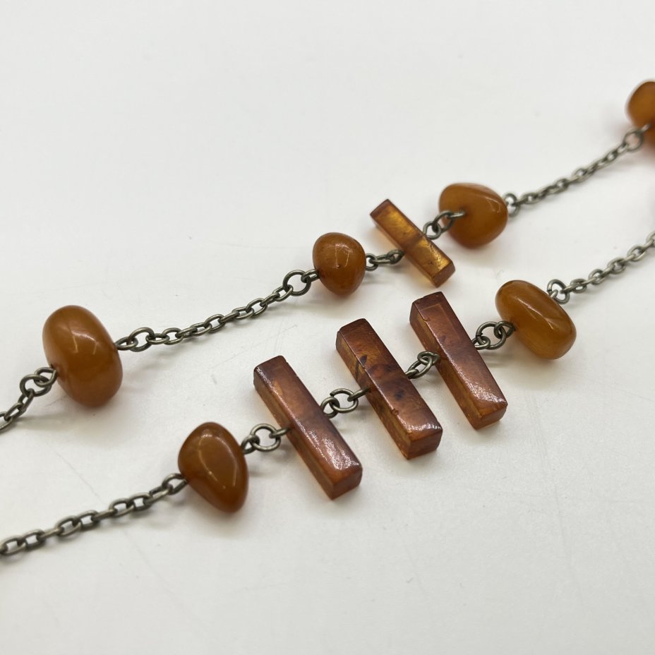 Бусы винтажные с бусинами разного размера и формы