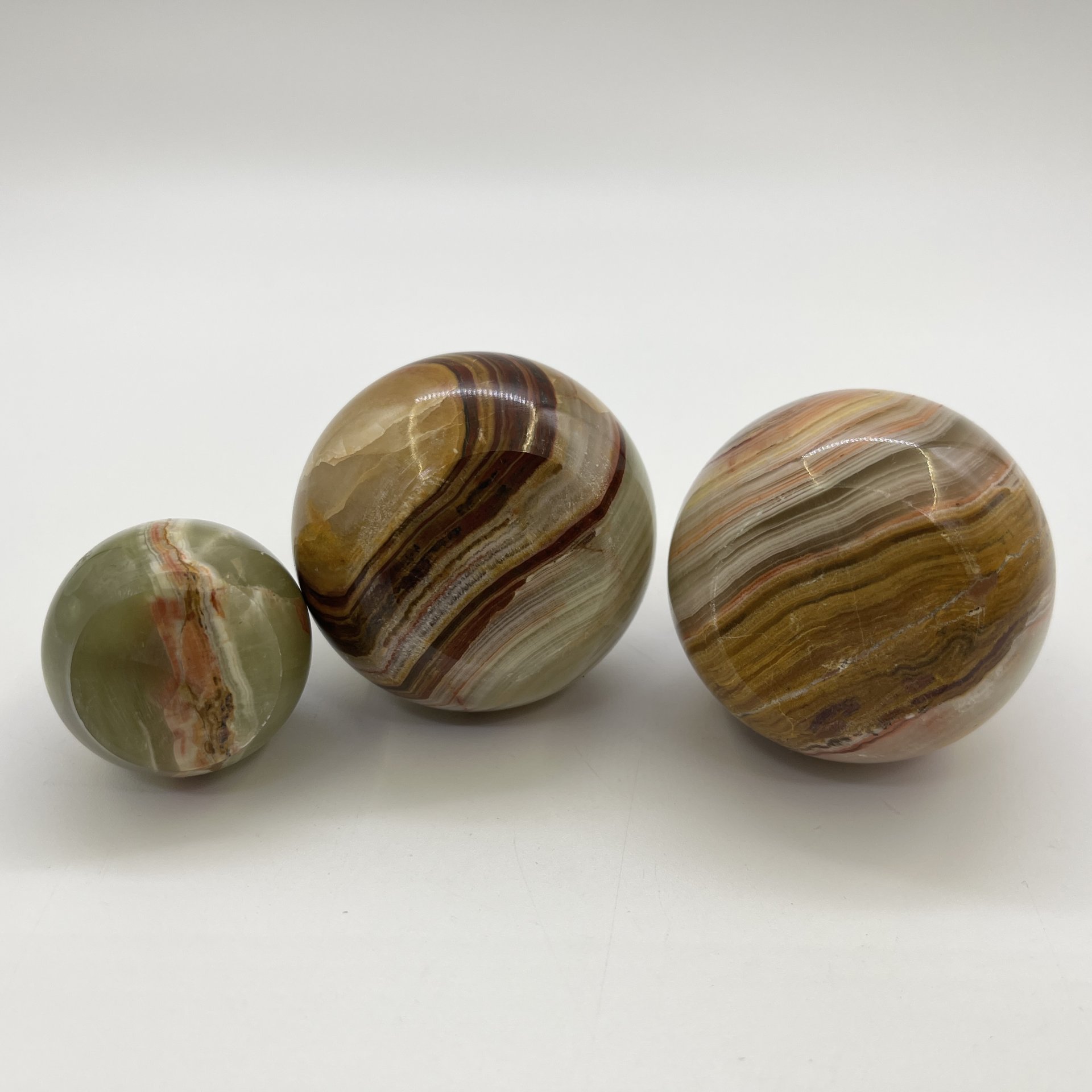 Набор из 3-х статуэток "Груши", оникс, металл, Азия, 2000-2010 гг.