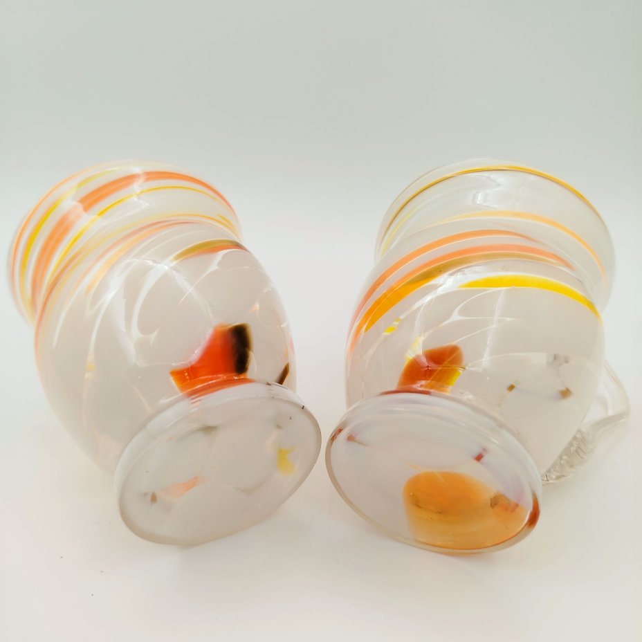 Набор для подачи прохладительных напитков на 2 персоны, украшенный спиралевидным декором