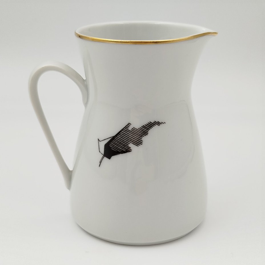 Молочник из сервиза "Роза", фарфор, деколь, золочение, Freiberg Porzellan, Германия, 1957-1972 гг.