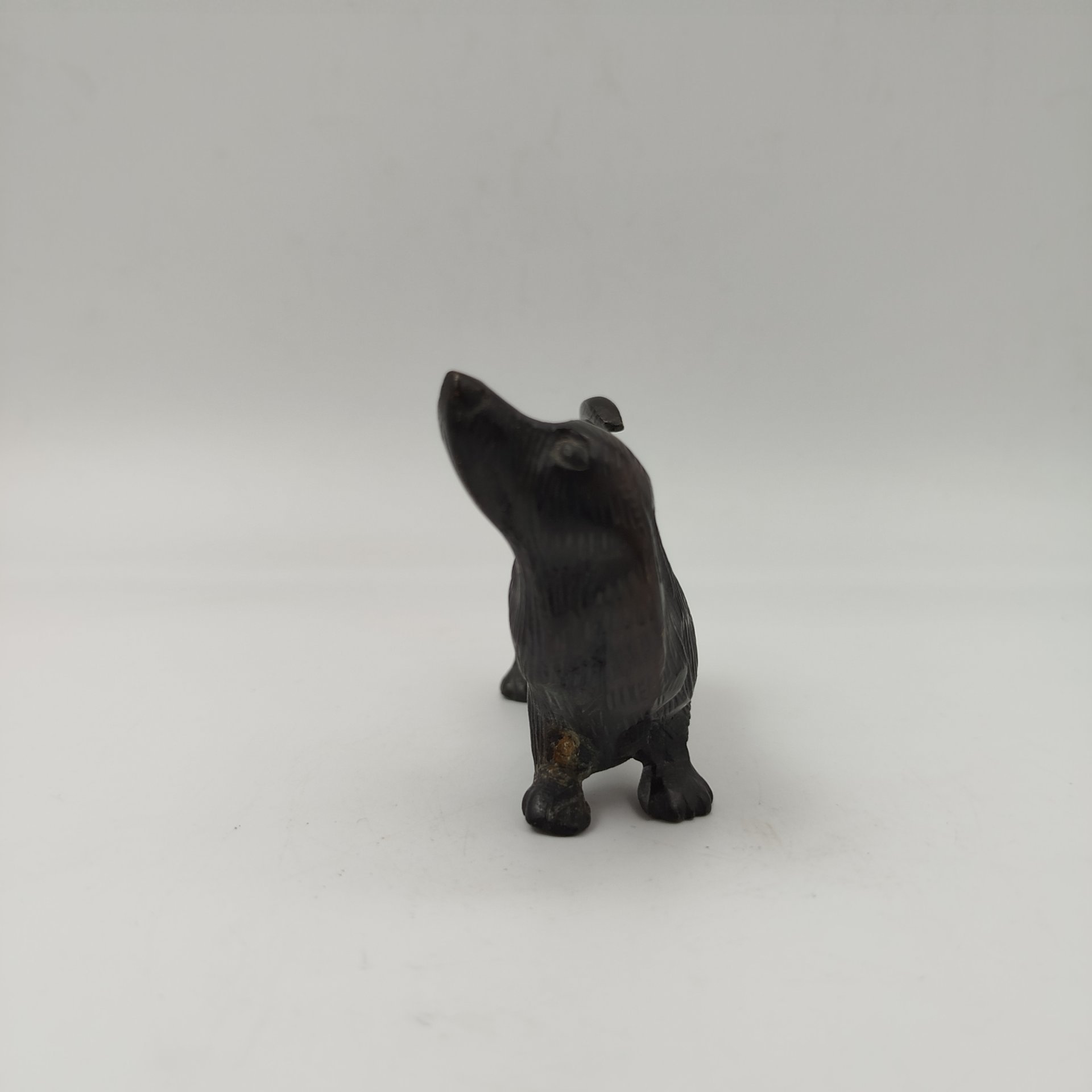 Статуэтка "Собака", металл, литье, гравировка, СССР, 1980-1990 гг.