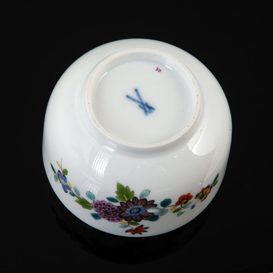 Сахарница (шкатулка) "Индийские цветы", Meissen (Мейсенский фарфор)