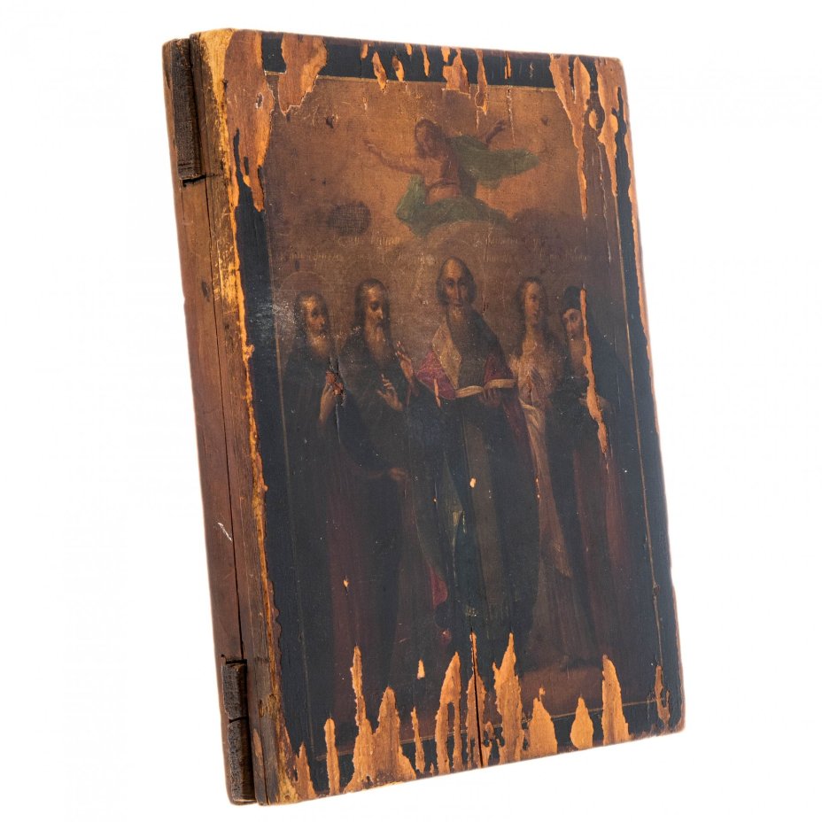 Икона "Избранные святые", дерево, масло, Российская империя, 1880-1917 гг.