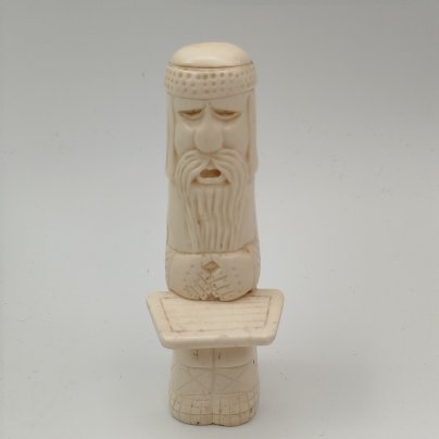 Статуэтка "Гусляр", кость, резьба, СССР, 1960-1980 гг.