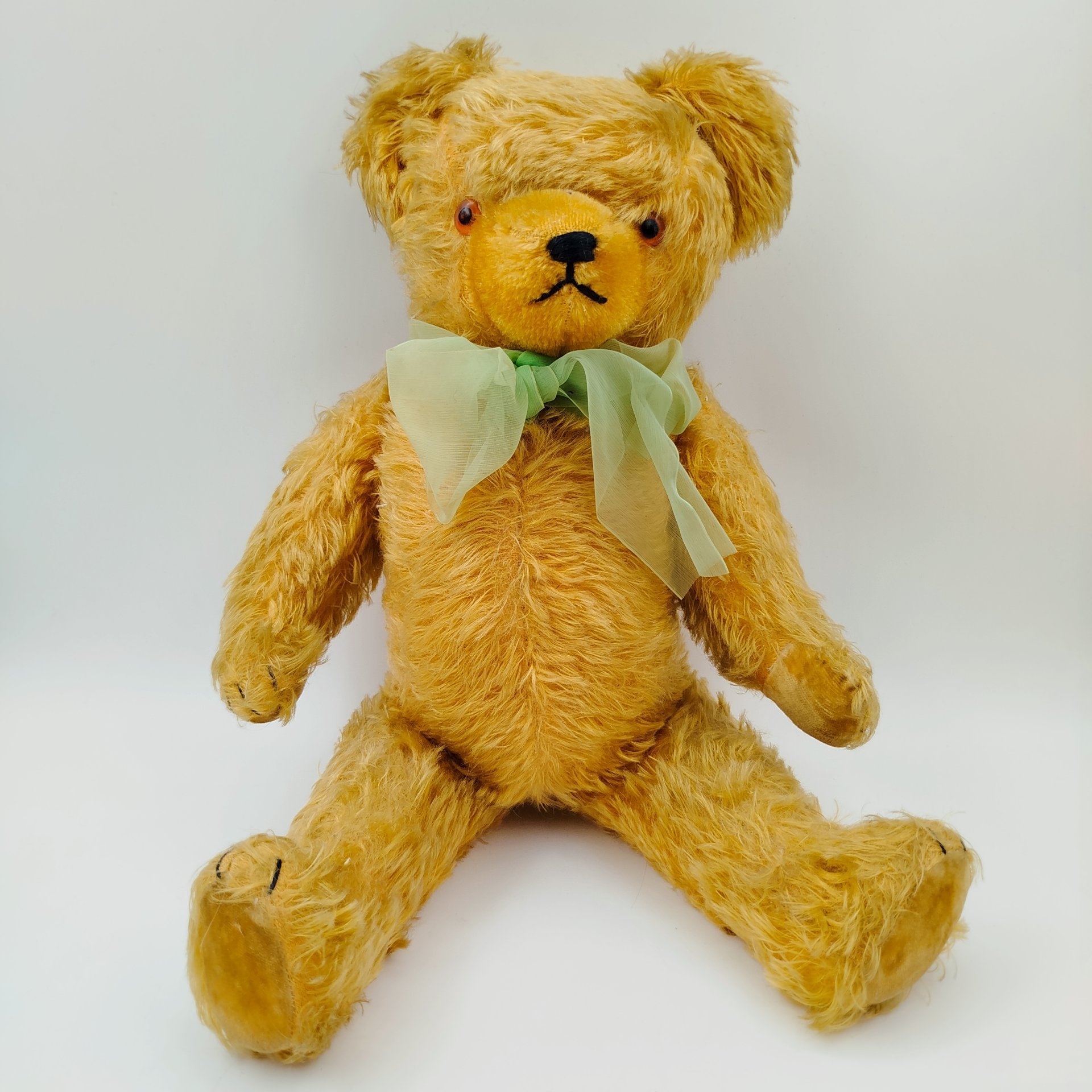 Игрушка мягкая набивная "Мишка Тедди", ткань, мохер, опилки, пластик, Германия, 1950-1970 гг.