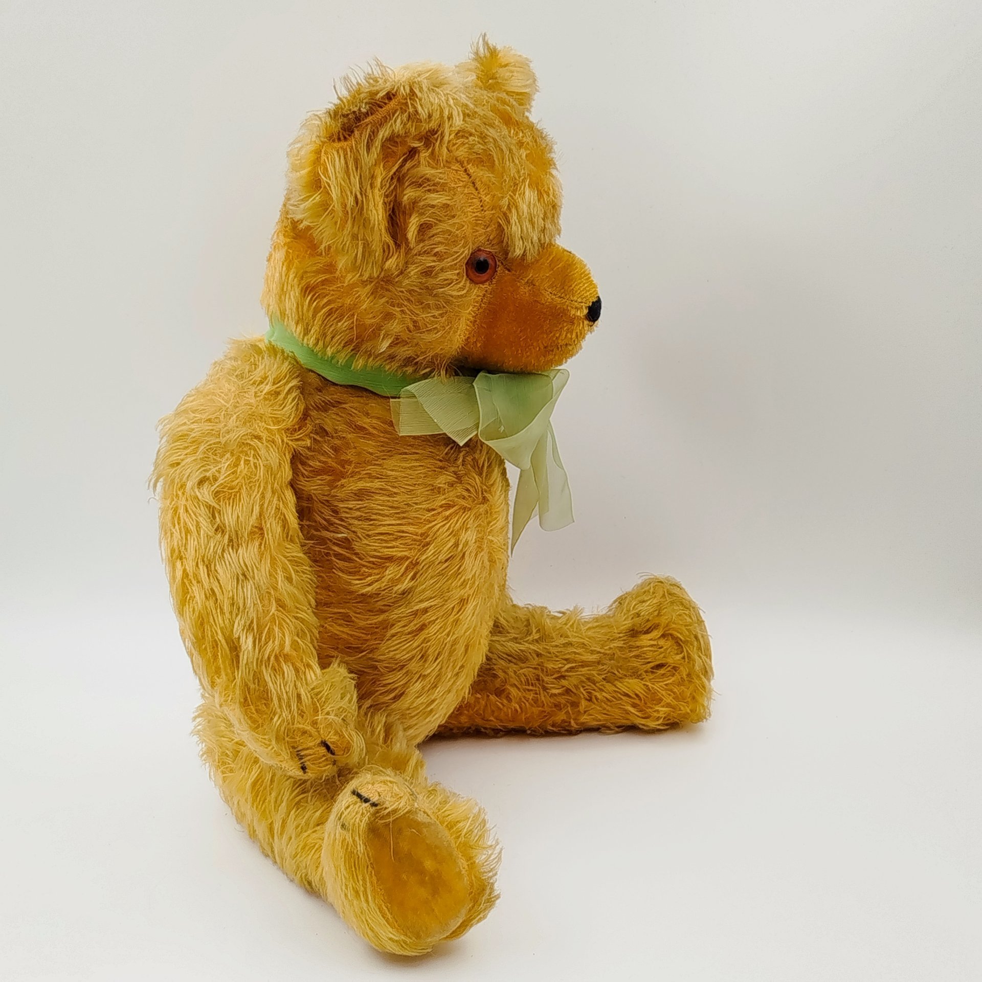Игрушка мягкая набивная "Мишка Тедди", ткань, мохер, опилки, пластик, Германия, 1950-1970 гг.