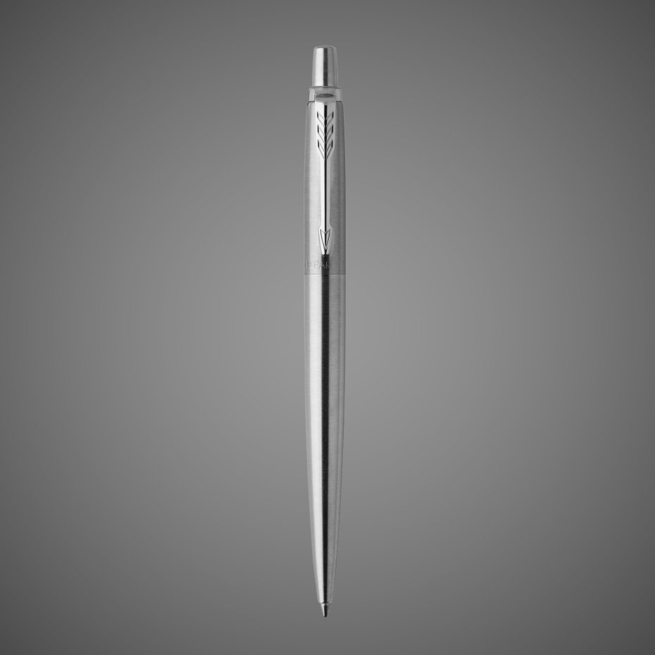 Подарочный набор: Шариковая ручка Parker Jotter Essential, St. Steel СT, стержень: Mblue и Ежедневник недатированный черный, Металлы: нержавеющая сталь, хром