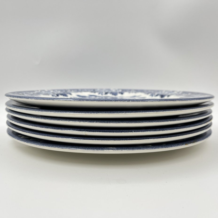 Набор обеденных тарелок "Coaching scenes" ("Сцены с каретами") на 6 персон, English Ironstone Tableware (EIT)