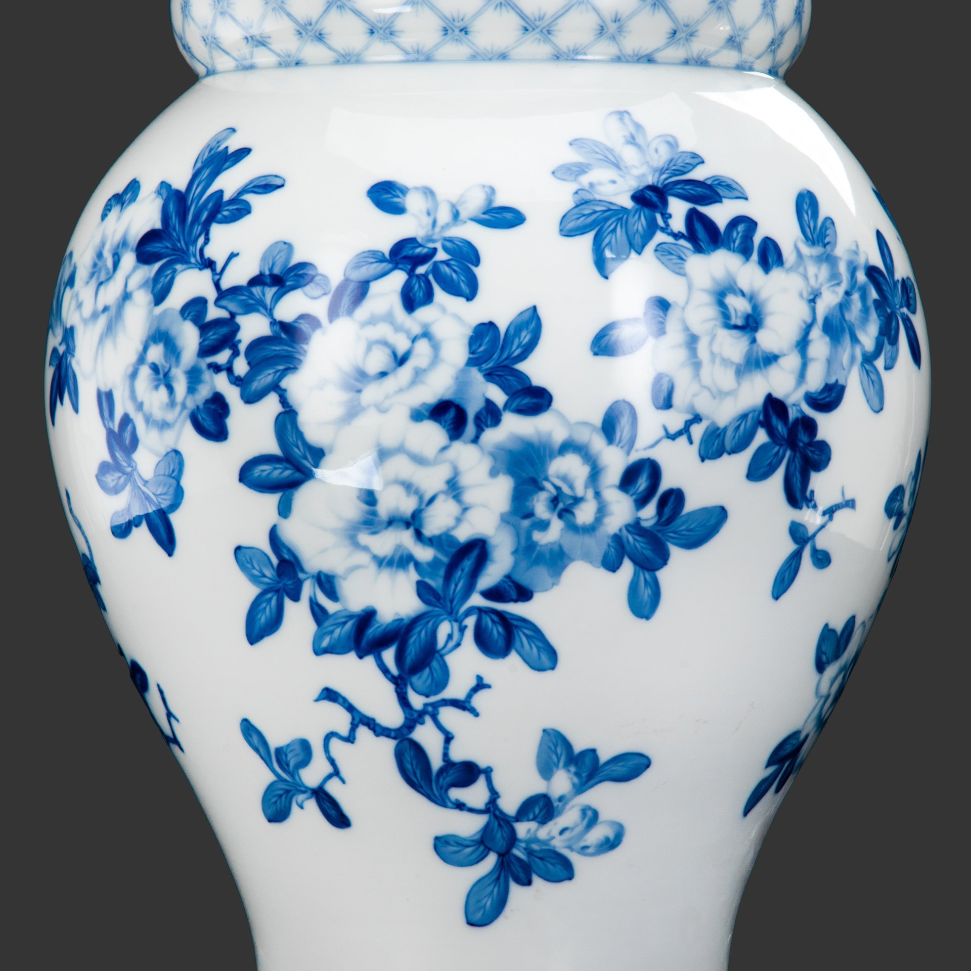 Ваза напольная, фарфор, роспись кобальтом, Meissen (Мейсенский фарфор), Германия, 1950-1970 гг.