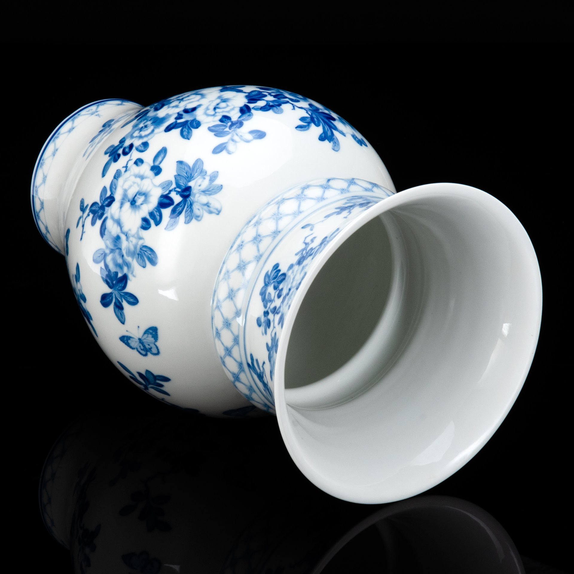 Ваза напольная, фарфор, роспись кобальтом, Meissen (Мейсенский фарфор), Германия, 1950-1970 гг.