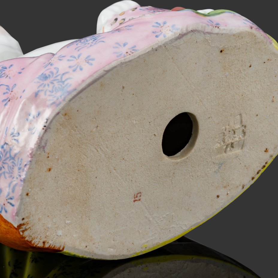 Статуэтка "Хотей" (божество счастья, веселья, благополучия и достатка), фарфор, роспись, Китай, 1950-1970 гг.