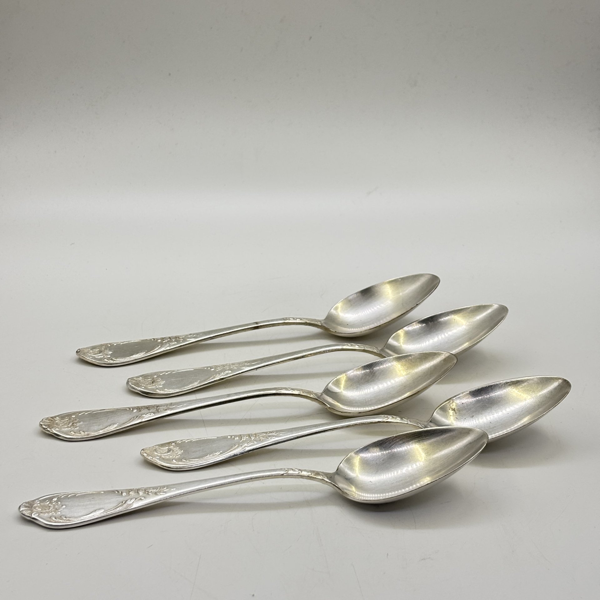 Набор столовых ложек на 5 персон, мНЦ (медь-никель-цинк), Вольнянский завод столовых приборов им. Шевченко (ЗiШ, ЗиШ), СССР, 1970-1990 гг.