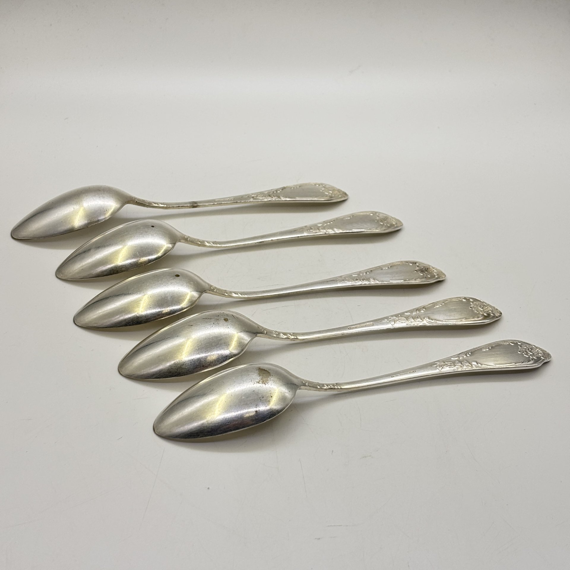 Набор столовых ложек на 5 персон, мНЦ (медь-никель-цинк), Вольнянский завод столовых приборов им. Шевченко (ЗiШ, ЗиШ), СССР, 1970-1990 гг.