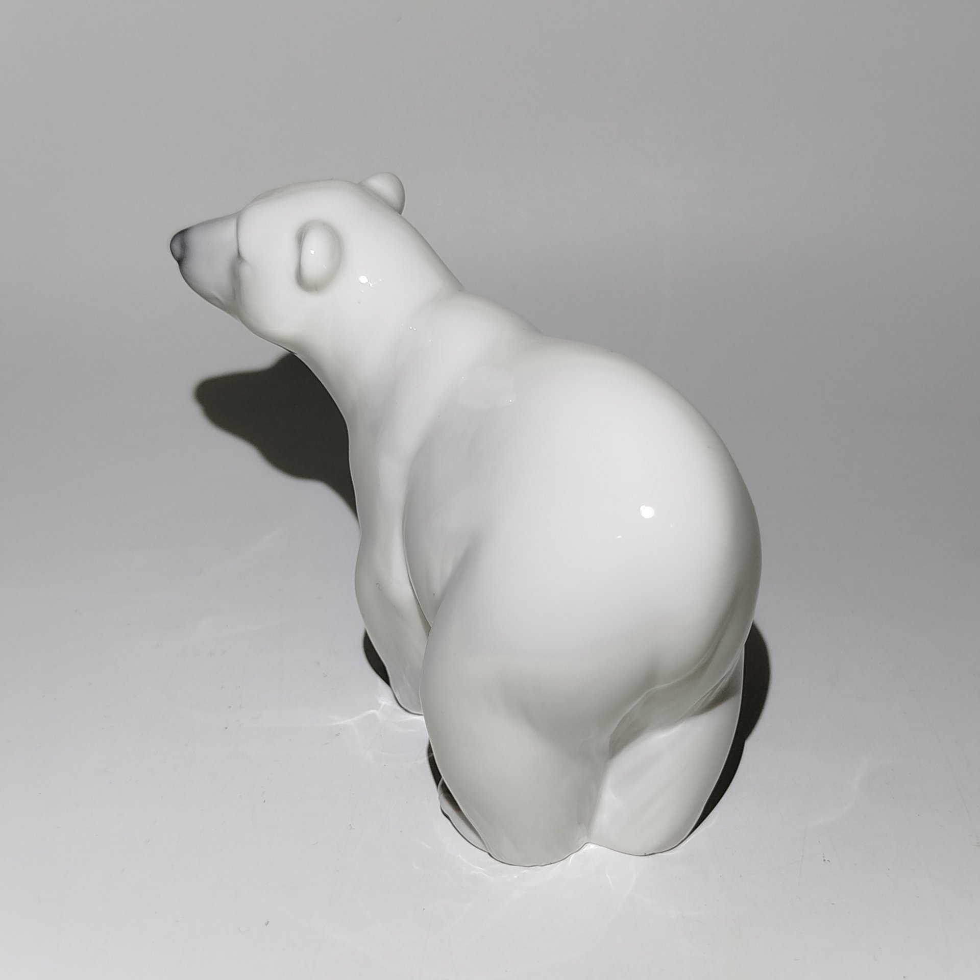 Статуэтка "Белый медведь", фарфор, роспись, Lladro, Испания, 1977-1984 гг.