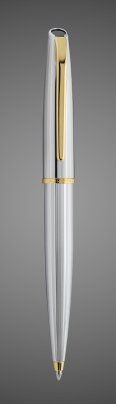 Шариковая ручка Aurora Style Metal satin chrome GT, в подарочной коробке, Покрытия: позолота, позолота, хром