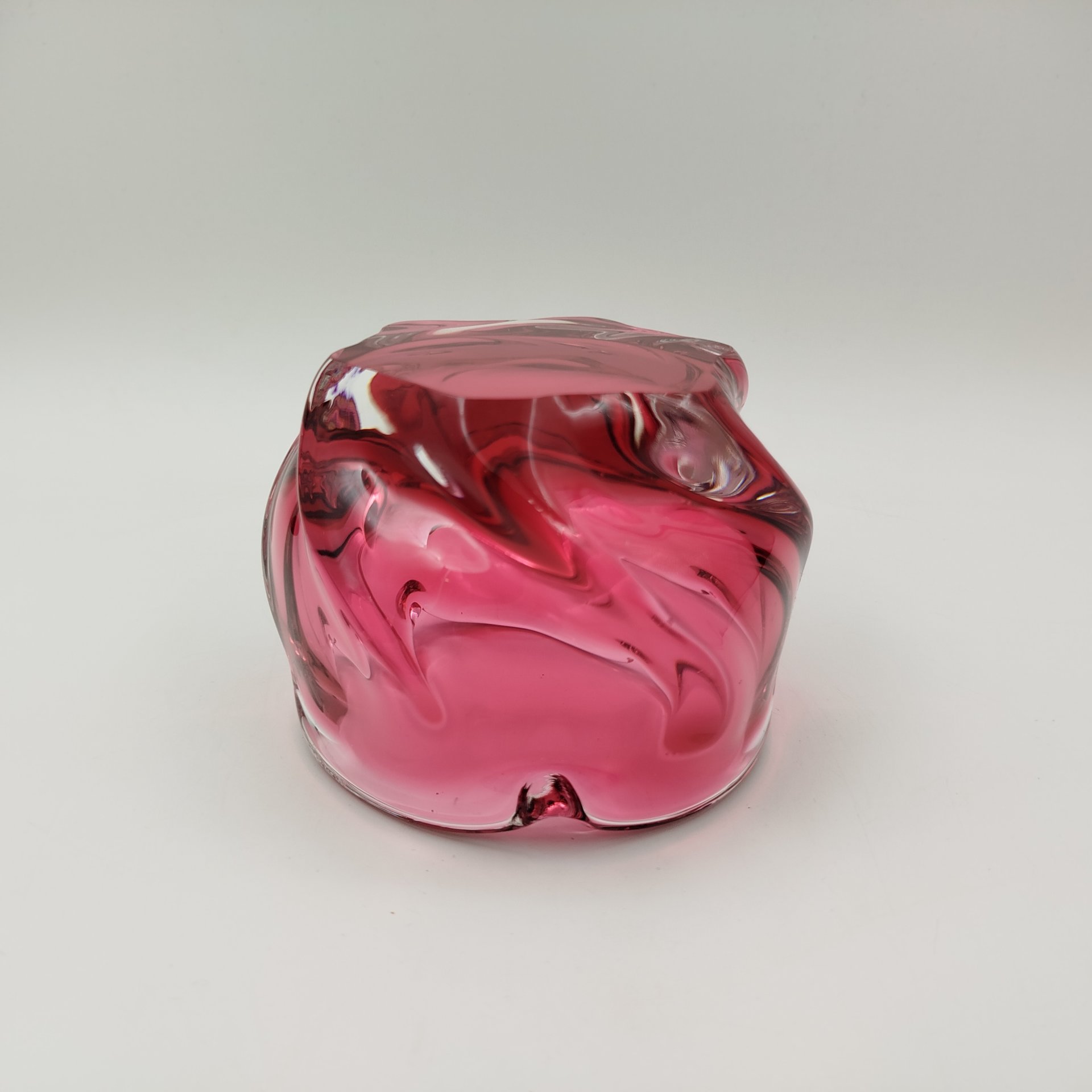 Вазочка (пепельница), цветное стекло, гутная техника, Западная Европа, 1970-1990 гг.