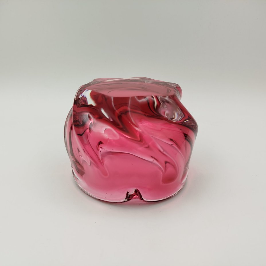 Вазочка (пепельница), цветное стекло, гутная техника, Западная Европа, 1970-1990 гг.