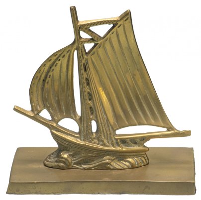 Скульптура настольная "Парусник", латунь, Западная Европа, 1970-1990 гг.