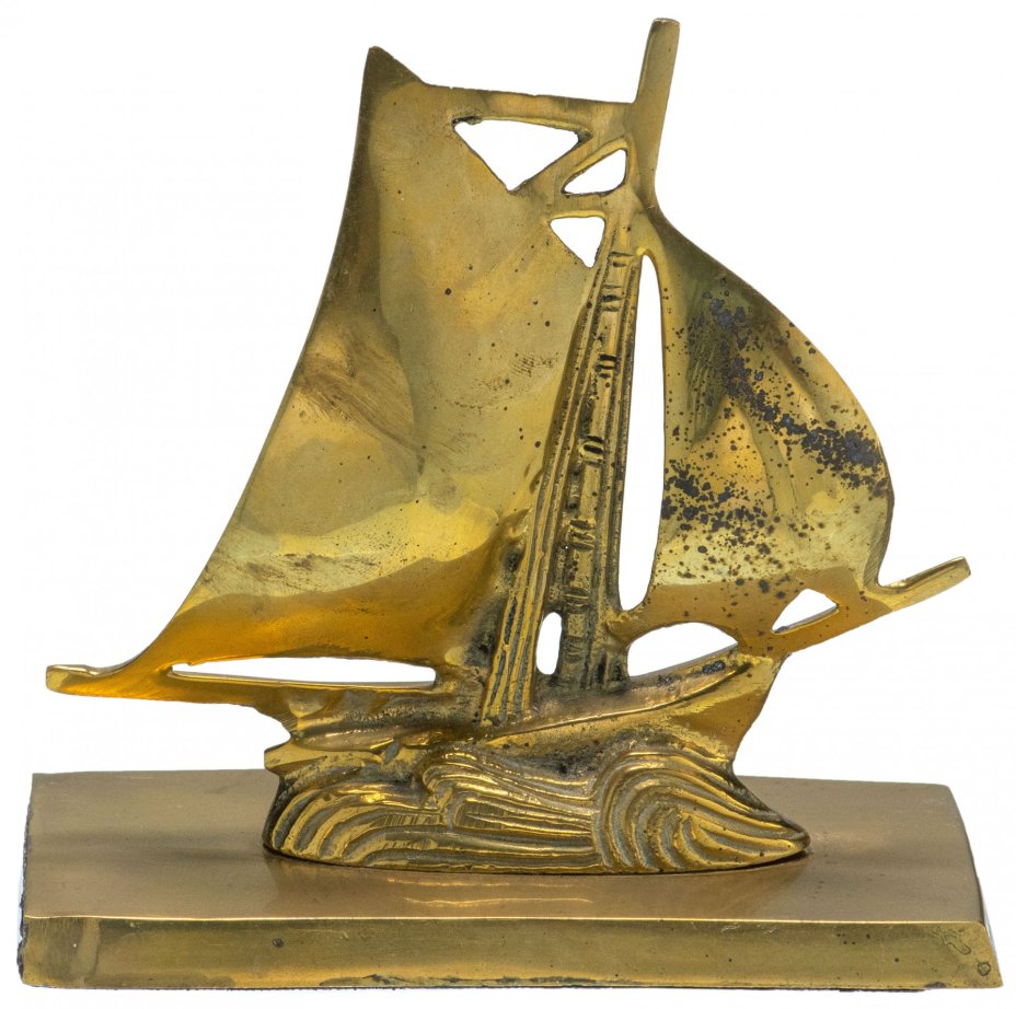 Скульптура настольная "Парусник", латунь, Западная Европа, 1970-1990 гг.