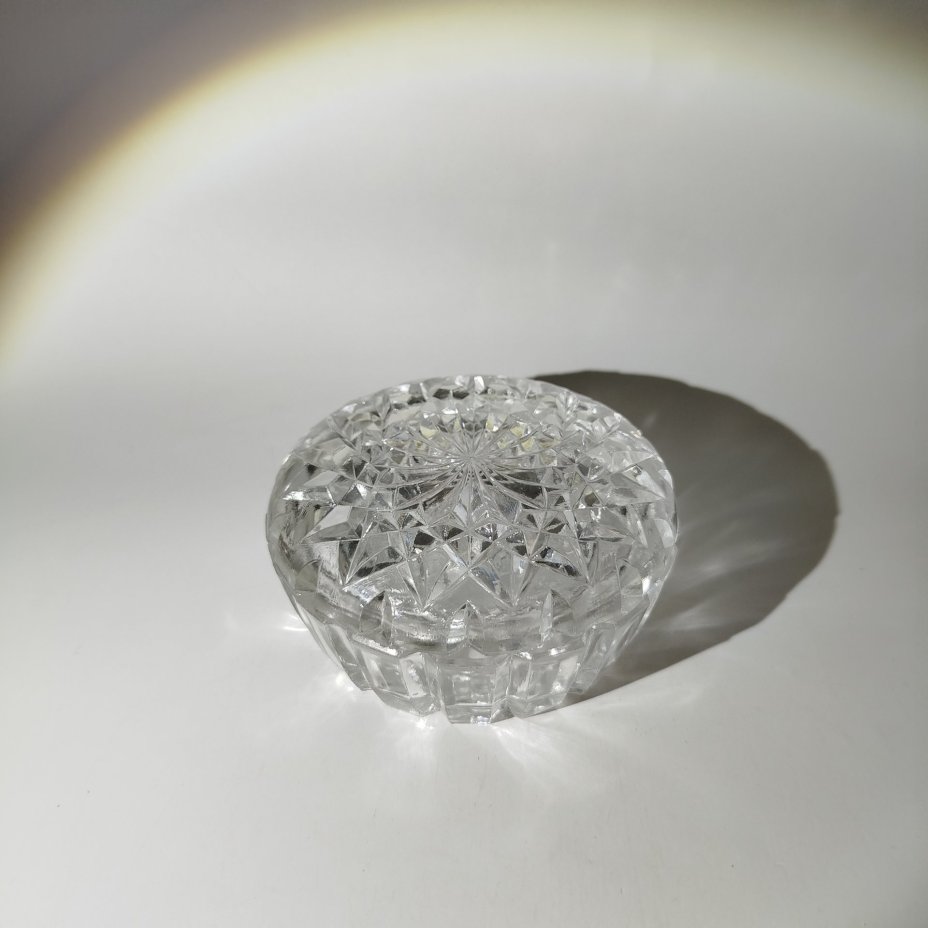 Шкатулка с резным декором, хрусталь, гранение, СССР, 1970-1980 гг.