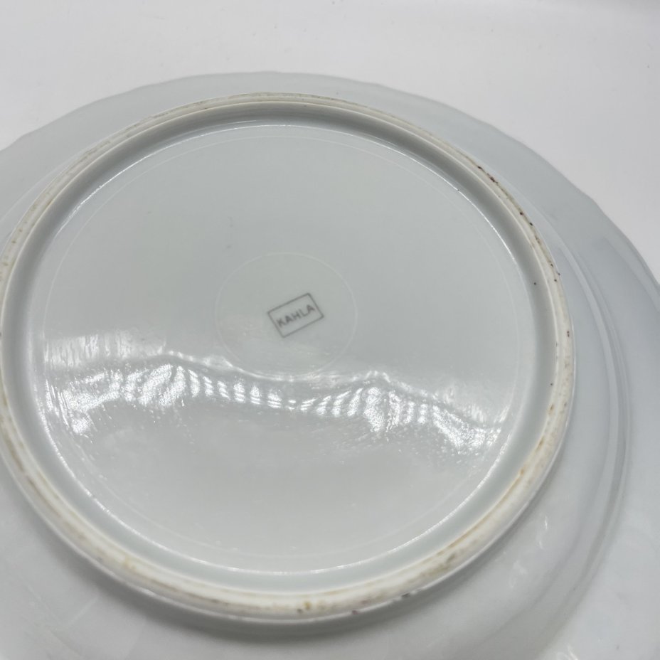 Тарелка обеденная с цветочным декором, фарфор, деколь, золочение, Kahla, СССР, 1930-1950 гг.