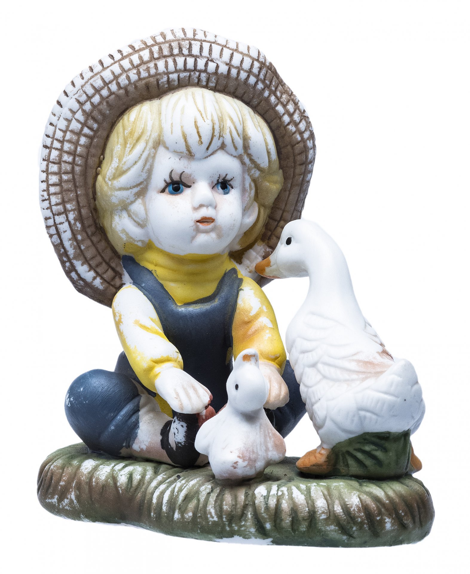 Статуэтка "Мальчик с гусями", бисквит, роспись, Западная Европа, 1970-1990 гг.