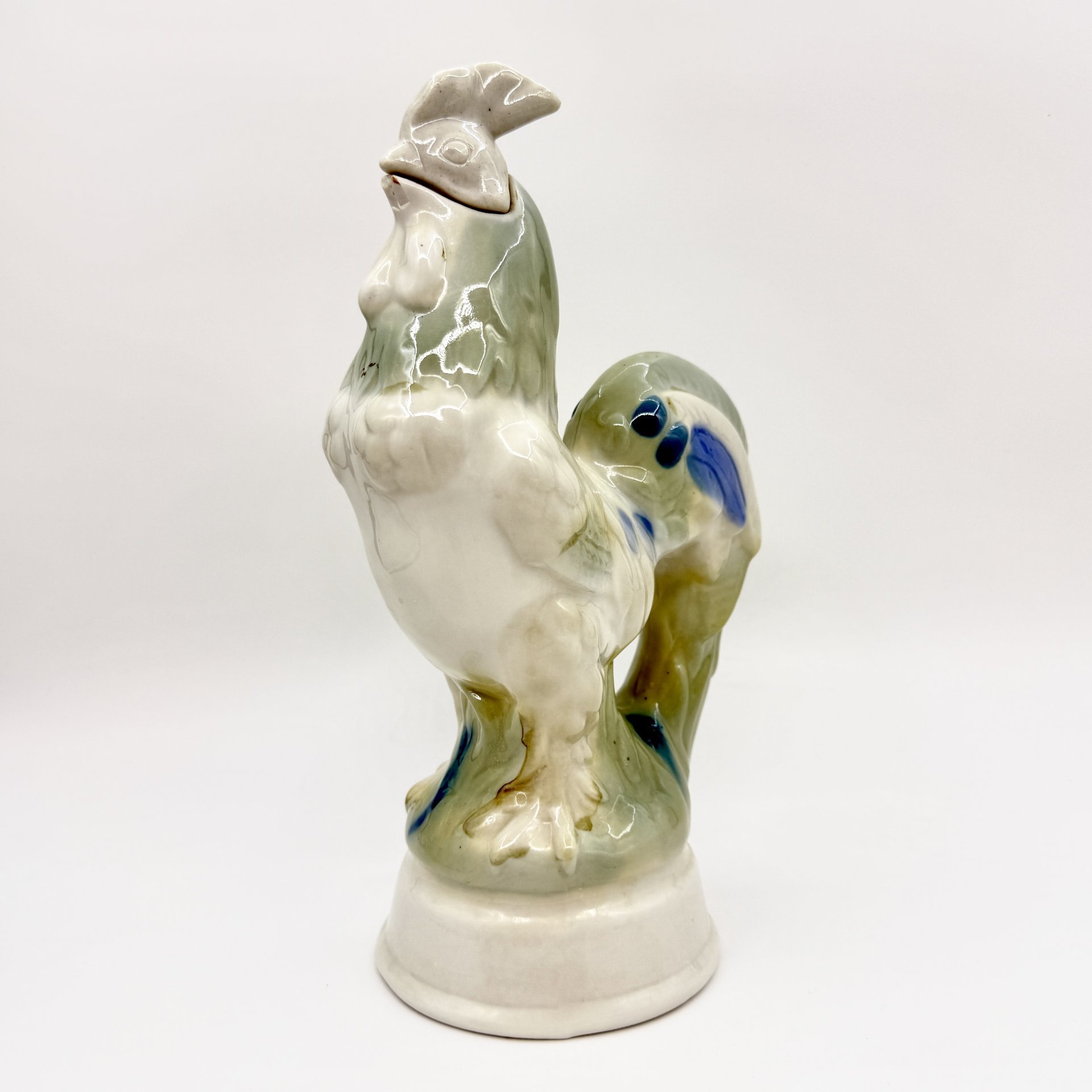 Штоф "Петух", фарфор, роспись, Городницкий фарфоровый завод, СССР, 1953-1957 гг., Городницкий фарфоровый завод