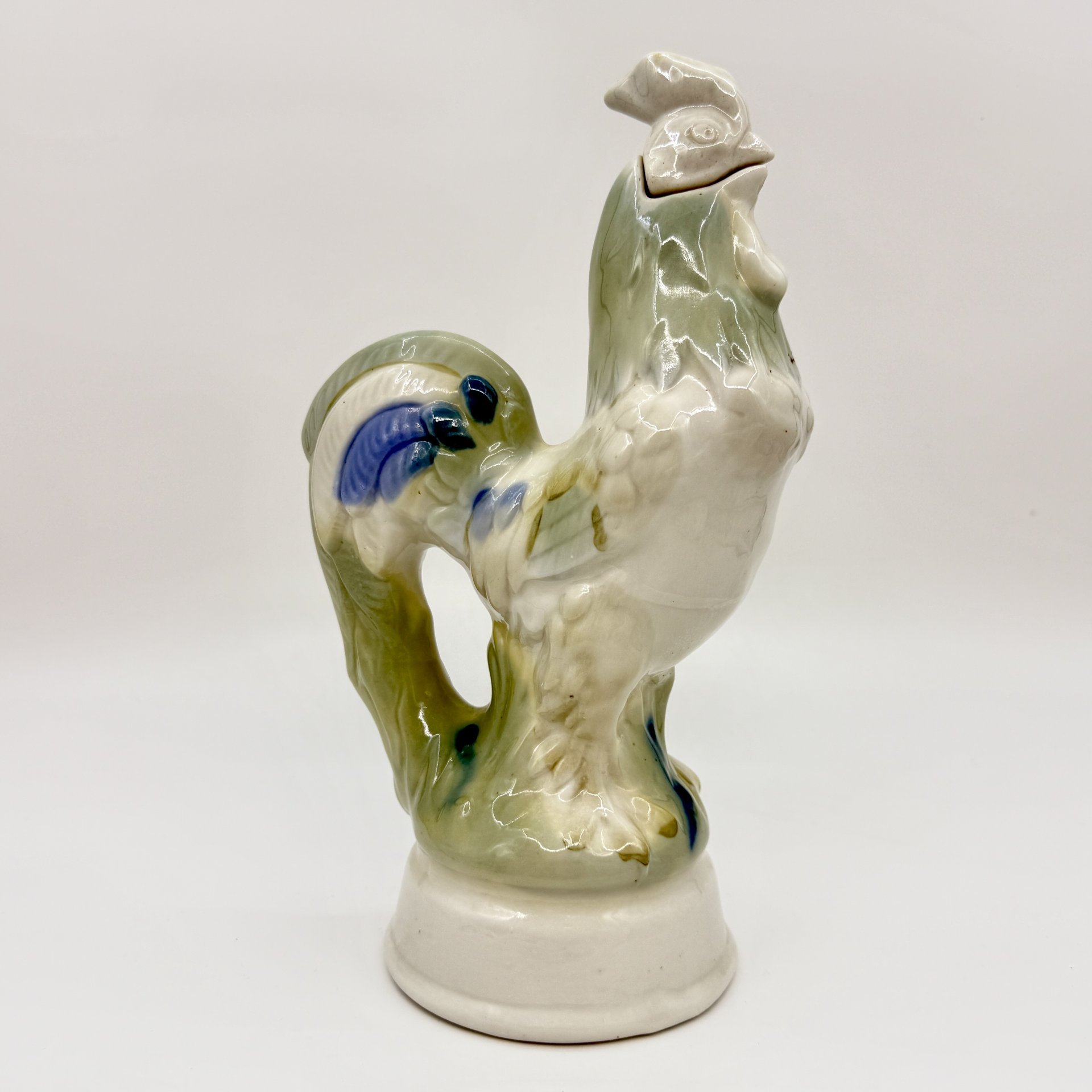 Штоф "Петух", фарфор, роспись, Городницкий фарфоровый завод, СССР, 1953-1957 гг., Городницкий фарфоровый завод