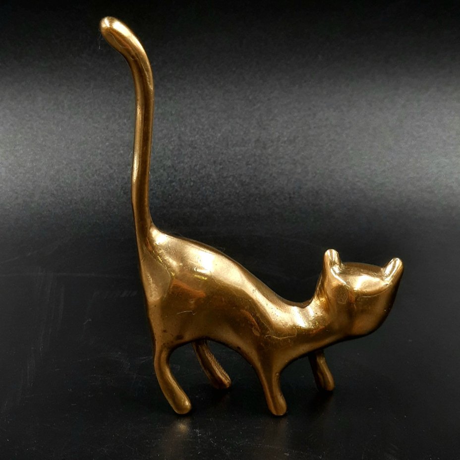 Статуэтка "Кошка", латунь, Российская Федерация, 2000-2020 гг.