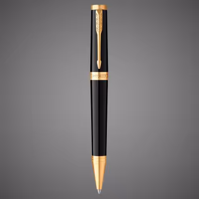 Шариковая ручка Parker "Ingenuity Black GT" стержень: M, цвет чернил: black, в подарочной упаковке.