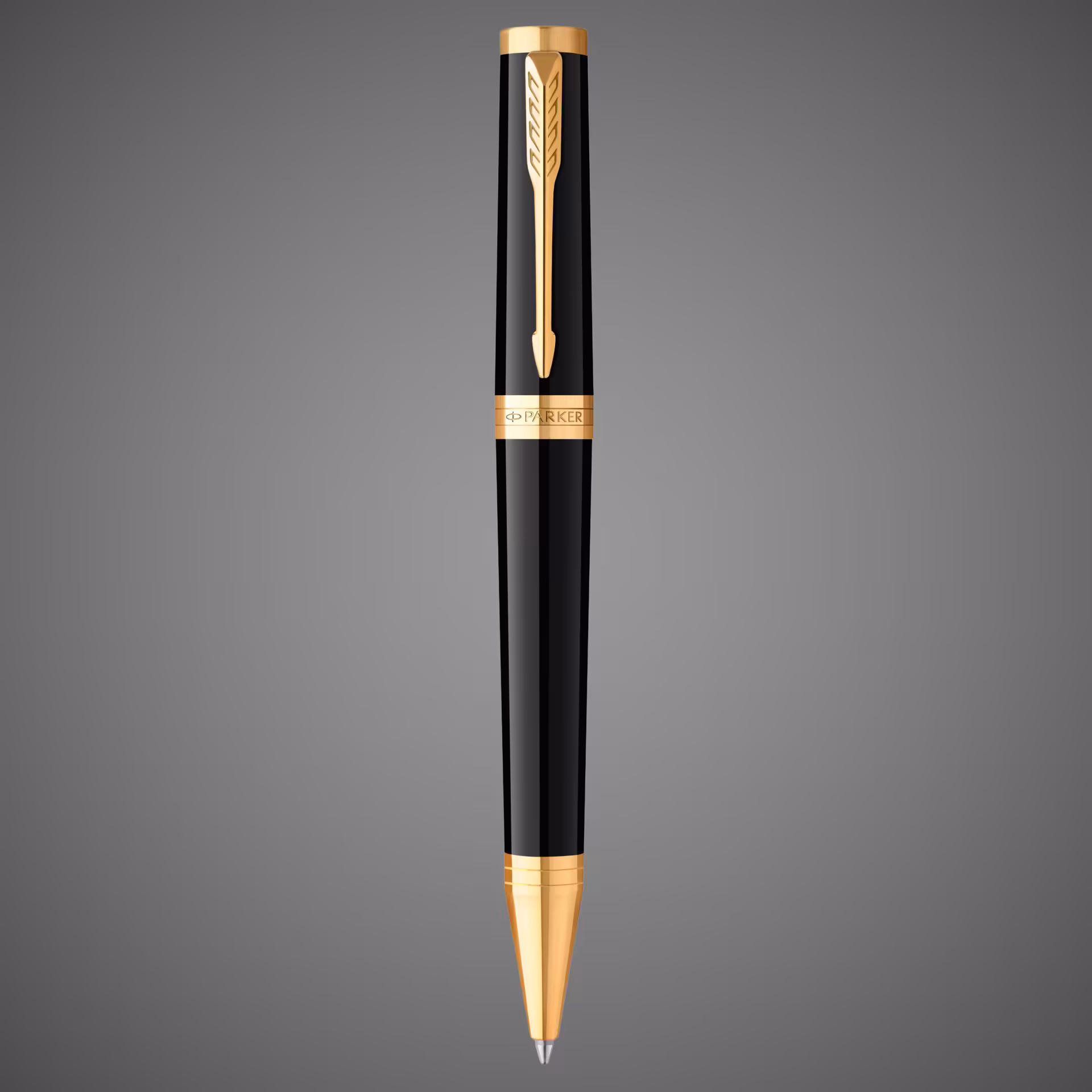 Шариковая ручка Parker "Ingenuity Black GT" стержень: M, цвет чернил: black, в подарочной упаковке.