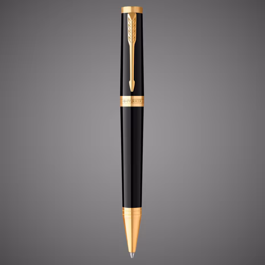 Шариковая ручка Parker "Ingenuity Black GT" стержень: M, цвет чернил: black, в подарочной упаковке.