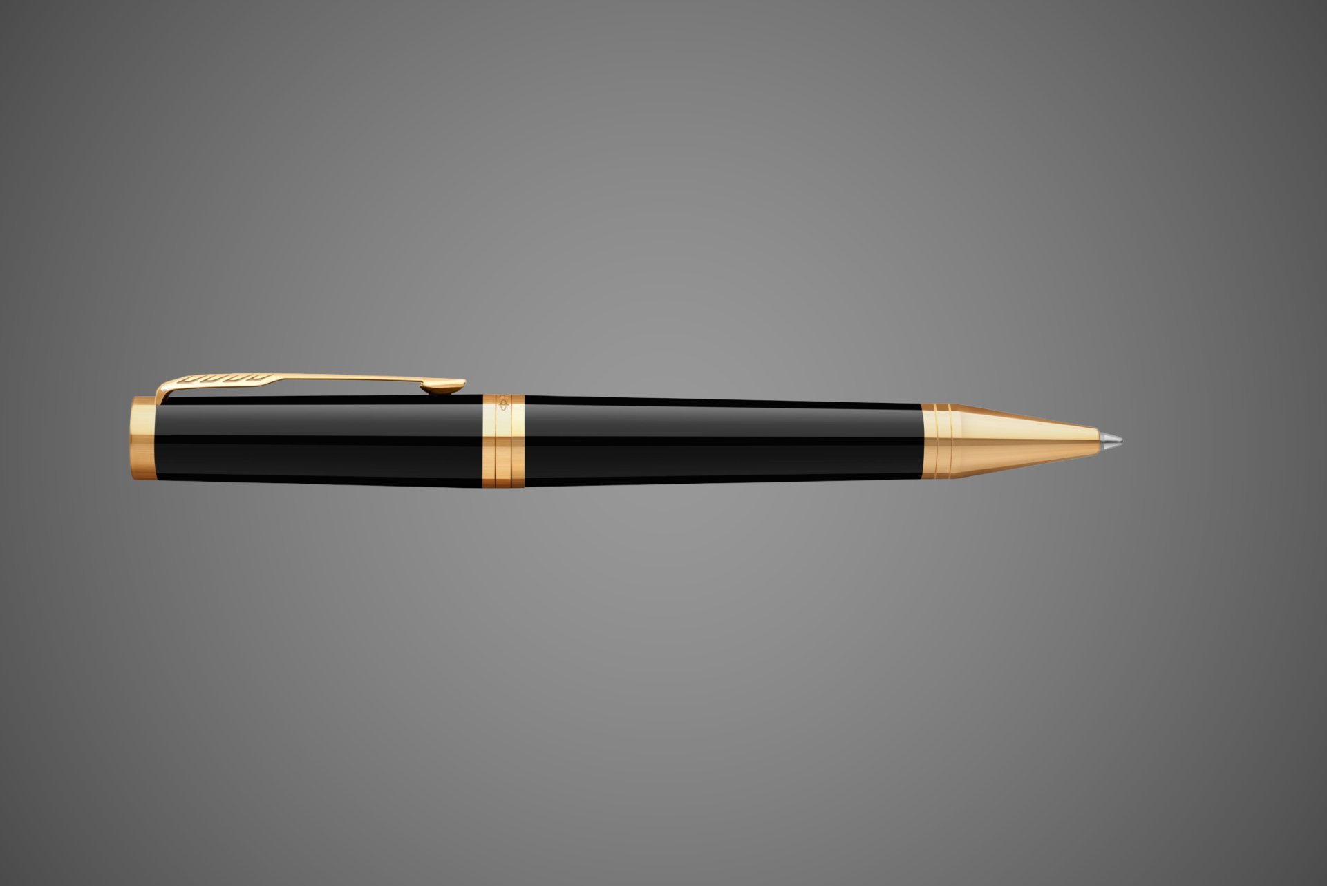 Шариковая ручка Parker "Ingenuity Black GT" стержень: M, цвет чернил: black, в подарочной упаковке.