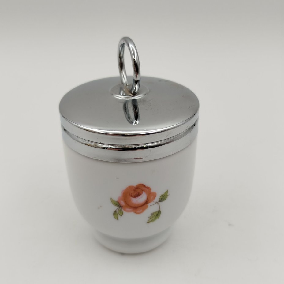 Кодлер с цветочным декором, фарфор, деколь, металл, Royal Worcester, Royal Worcester