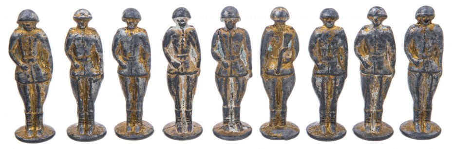 Набор оловянных солдат и техники   (14 штук) в подборе, олово, СССР, 1970-1990 гг.